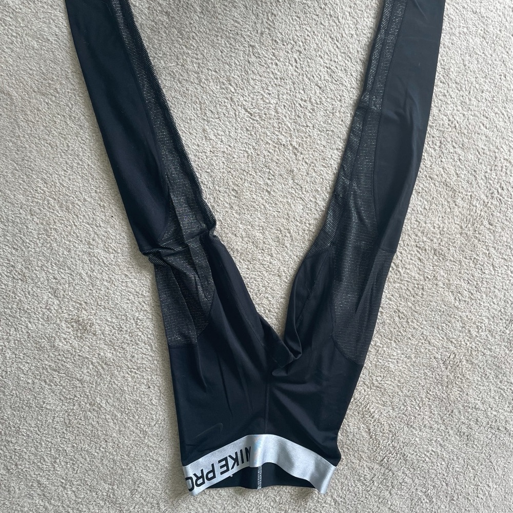 Nike black and glitter leggings